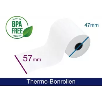 ARTDEV termorulle 57x47x12 mm 25 m 48 g/m² med fortrykt lastschrifttekst