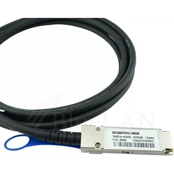 BlueOptics Q28-4S28-DAC-1M-QL-BL kompatibelt Qlogic QSFP28 til 4x SFP28 Direct Attach Breakout-kabel, 1 m, passivt, 100GBASE-CR4/25GBASE-CR, AWG26