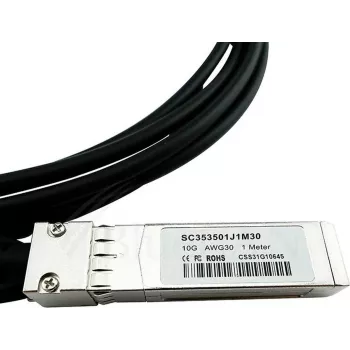 BlueLAN-kompatibelt Lenovo A3RG 10GBASE-CR passivt SFP+ til SFP+ Direct Attach-kabel, 0,5 meter, AWG30 (A3RG-BL)
