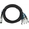 BlueOptics HPE Q9S72A kompatibelt BlueLAN passivt 100GBASE-CR4 QSFP28 til 4x25GBASE-CR SFP28 Direct Attach Breakout-kabel, 1 m, AWG26