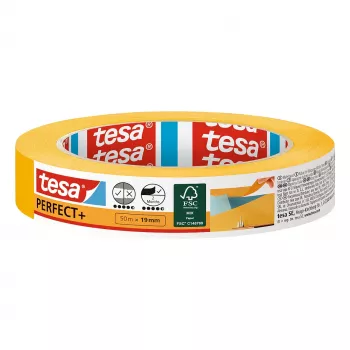 TESA Perfect+ malertape gul 50 m x 19 mm 1 rulle