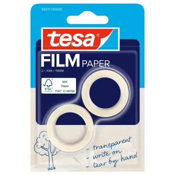 Tesa Film Paper 8x transparent til mærkning og foldning