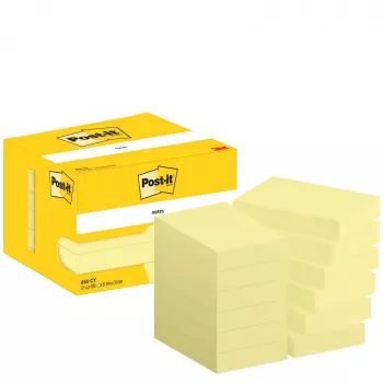 3M Post-it Original klæbenoter 76 x 51 mm kanariegrøn 12 blokke