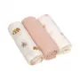 Lassig muslin-swaddle-tæppe sæt af 3 85x85cm Little Mateys Spicy Orange