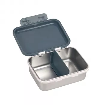 Lässig Happy Prints Children's Stainless Steel Lunch Box, 1 l, 17 x 13 x 6 cm, PP Lid with Silicone Ring, Dark Blue