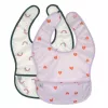 Lassig vandtæt hagesmækkesæt 6m+ Happy Rascals Heart Lavender