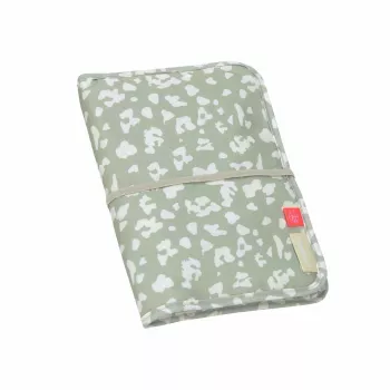 Lässig Green Label Changing Pouch, Leo, 18 x 2.5 x 25.5 cm, with Water-Repellent Changing Mat, Recycled Polyester, Light Khaki