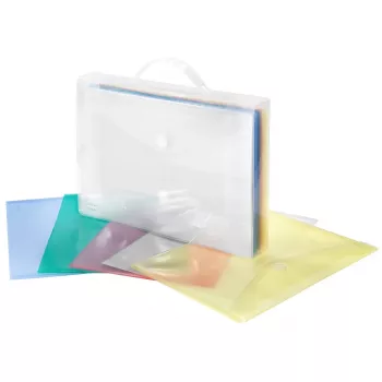FolderSys 25 dokumentlommer farver assorteret glat A4