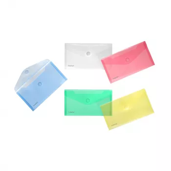 FolderSys dokumentlomme DIN lang assorteret transparent 10-pak
