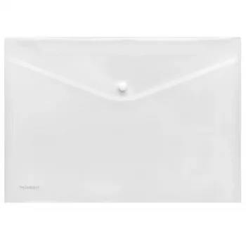 FolderSys A4 transparente PP-dokumentlommer med trykknap, 10-pak