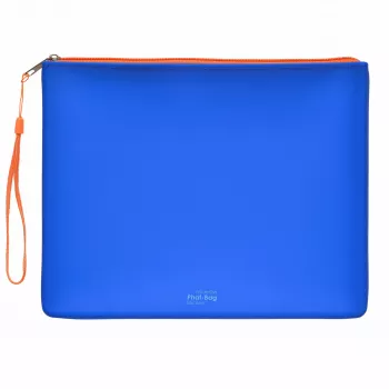 FolderSys PHAT BAG silikonelukket lynlåspose A5, blå (40484-40)