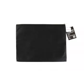 FolderSys A4 lynlåspose sort uigennemsigtig non-woven PP 270 x 350 mm