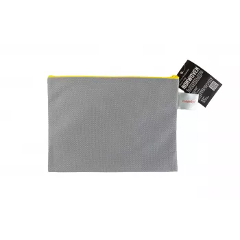 FolderSys A5 grå uigennemsigtig lynlåspose af fiberdug PP 190 x 255 mm