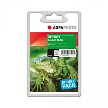 AGFAPHOTO APB127BDUOD kompatibel sort blækpatron 2-pak til Brother MFC-J4510DW