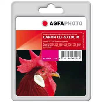 AgfaPhoto 11 ml magenta kompatibel blækpatron (erstatning for Canon CLI-571MXL)