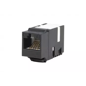 METZ CONNECT 130A10-29-I-B1 flad sort RJ45-bøsning Cat6A afskærmet Keystone-modul