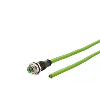 METZ CONNECT M12 D-kodet 8-polet stik skrueklemme, 360° afskærmet, IP67