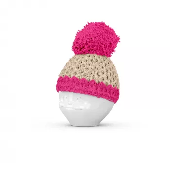 FIFTYEIGHT PRODUCTS Egg Cup Mützchen, Ivory/Magenta