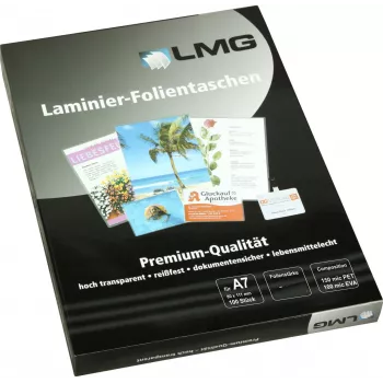 LMG Lamineringslommer blank A7 80 mikron 100 stk.