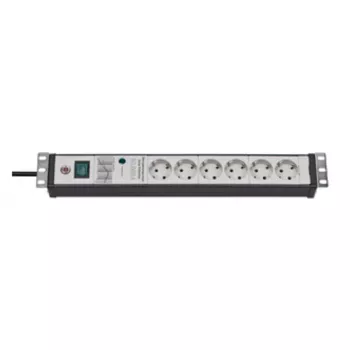 TRITON stikdåse med 6x Schuko CEE 7/6 stikkontakter, 2,5 m kabel (RAC-RP-X04-P6)