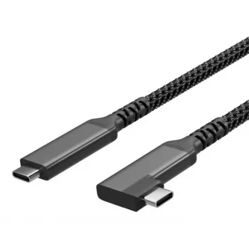 S CONN S/CONN maximum connectivity USB-C-ladekabel USB-C til USB-C 3.2 100W PD tekstil 90° - kabel - digital/data