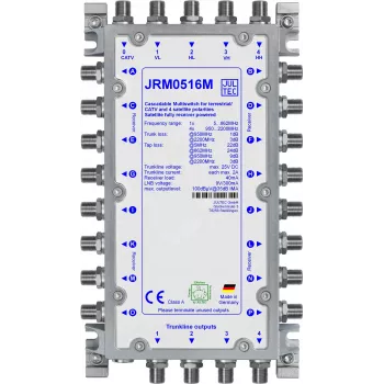 JULTEC JRM0516M 16-Way Multiswitch with 4 SAT Inputs and 1 Terrestrial Input