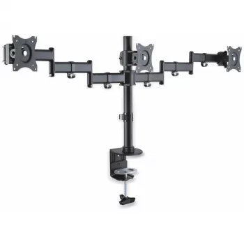 PureLink PureMounts PM-OFFICE-03 Triple Monitor Skrivebordsbeslag - sort, 3 Ledarme, 3 VESA-adaptere, Klemme & Kabelgennemføring