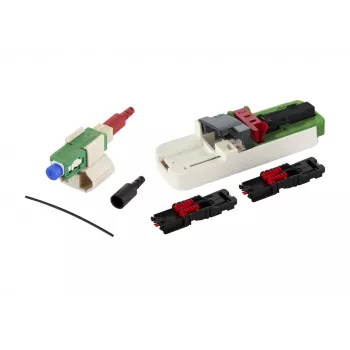 METZ CONNECT SC/APC OS2 single mode patchkabel, grøn, 2m, 20-pak