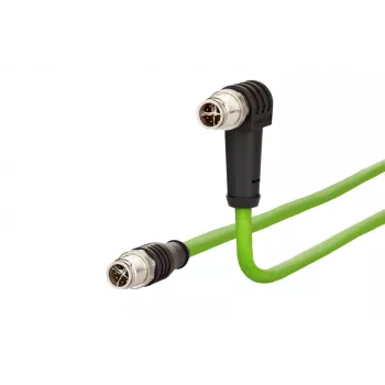 METZ CONNECT Connection Cable 10.0m M12 Male 8-pin 45° Angled