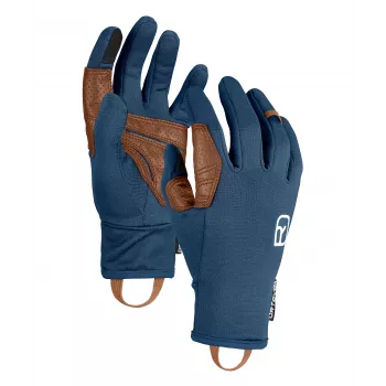 Ortovox Fleece Light handske - Deep Ocean - størrelse L