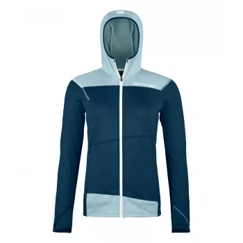 Ortovox Fleece Light Hoody dame - Deep Ocean