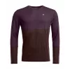 Ortovox 185 Rock N Wool Long Sleeve - Dark Wild Berry, størrelse L