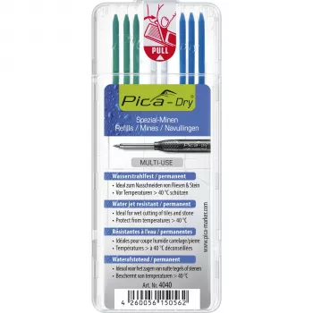 PICA-MARKER Pica DRY refills Special - 8 stifter (grafit, rød, hvid) 2,8 mm