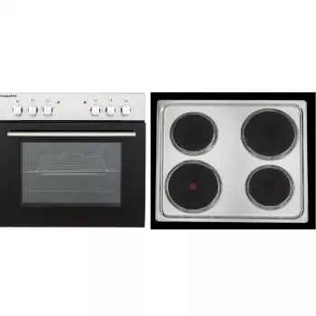RESPEKTA EB 6000 SET IX N indbygningsovnssæt med keramisk kogefelt, 66L multifunktionsovn, rustfrit stål