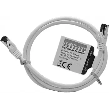 IT-BUDGET Full Copper Premium-patchkabel - Flex AWG 26 - Cat.8.1 - 2000 MHz - halogenfri - PoE+ - 40 Gbit - hvid - 1 m (90ITBFLEX81PK1W)