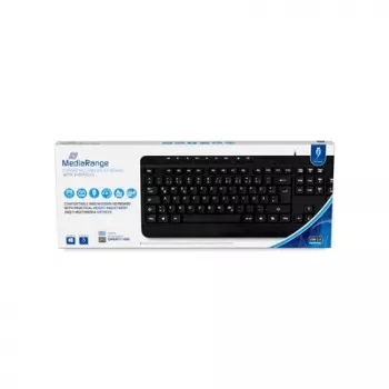 MediaRange kabelgebunden Multimediatastatur, QWERTY (DE), sort (MROS102-GR)