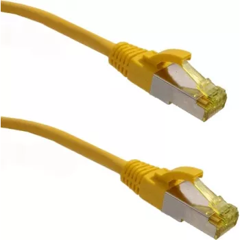 IT-BUDGET Full Copper Premium patchkabel - Super Flex TPE - Cat.6A - med Cat.7-råkabel - 600 MHz - halogenfri - PoE+ - 10GBit - gul - 2 m (90ITBFLEX6A7PK2Y)