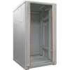 IT-BUDGET 19 inch netværksskab SRK - 27HE - 600x600 mm - dør af hærdet glas/massivt stål - formonteret - lysegrå (RAL 7035) (99ITB19SRK2766GGNM)