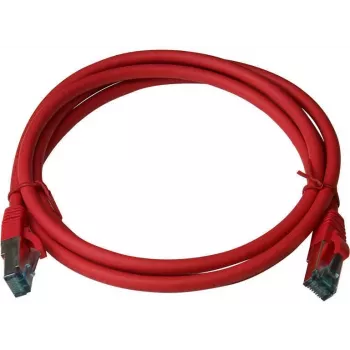 IT-BUDGET Full Copper Premium Patchkabel - Cat.6A - 500 MHz - halogenfri - PoE+ - AWG 26/7 - rød - 7,50 m