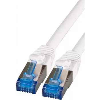 IT-BUDGET Full Copper Premium Patchkabel - Super Flex TPE - Cat.6A - 500MHz - LSZH - PoE+ - AWG 27 - hvid - 0,15 m