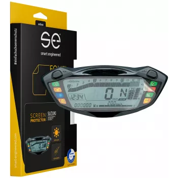 smart.engineered SE-DCP-2-0102-0091-1-M displayskærmbeskyttelse til Suzuki GSX-S750 (2017+), GSX-S1000 (2016+), SV650 (2016+) motorcykelcockpit - transparent