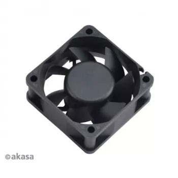 Akasa 60x25mm sort kabinetblæser 3-pin sleeve bearing medium speed