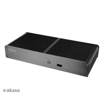 Akasa Tesla T blæserløst NUC-kabinet - sort - UCFF - USB