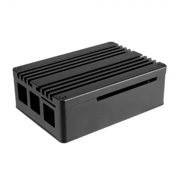 Akasa Pi-4-kabinet - eloxeret aluminium - sort