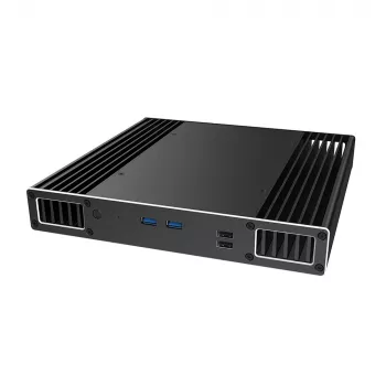 Akasa Plato PX - desktop - PC - aluminium - sort - UCFF - hjemmekontor