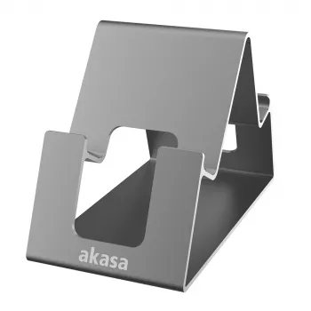 Akasa Aries Pico aluminiums telefon- og tabletstativ grå