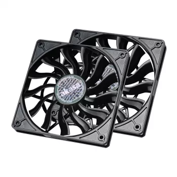 Akasa SlimFan 12015 EBR/PWM 2-pak - 30 dB - 600 omdr./min.