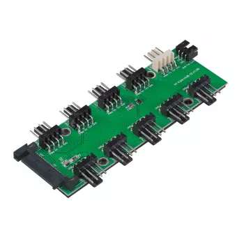 Akasa FLEXA FP10H PWM-fanheader-expander 1 til 10 med 30 cm kabel