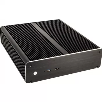 Akasa Euler M A-ITX19-M1BV2 Mini-ITX HTPC-kabinet - fanløst, aluminium, sort