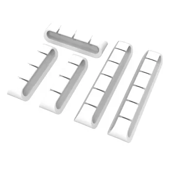 Akasa kabelholder 3x3-port + 2x5-port hvid